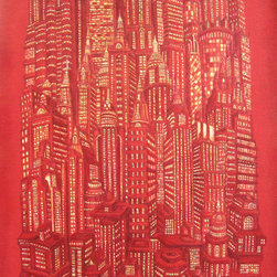 Red Tower by Alexis Duque in Structured Spaces - Artwork