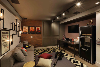 Eclectic family room photo in Other