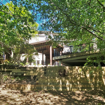 Cantilevered Brick Patio