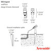 Minispot Outdoor Wall or Floor Light 25 Flood beam K - 3000K (Warm white)