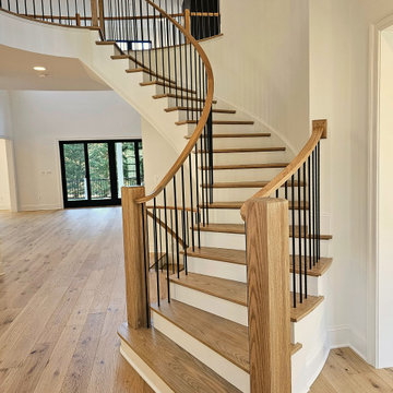 Project #110 | Beautiful Curved Staircase with Circular Balcony