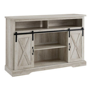 52 Modern Farmhouse Tv Stand With Sliding Barndoors White Oak