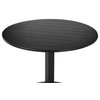 Benzara BM287780 Round Dining Table, Black Aluminum Frame, Foldable Design