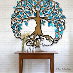 Metal Tree - Mixed Media Art