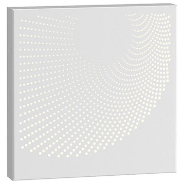 Dotwave Square LED Sconce, Textured White