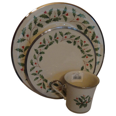 Lenox Holiday Platinum Christmas China in Box