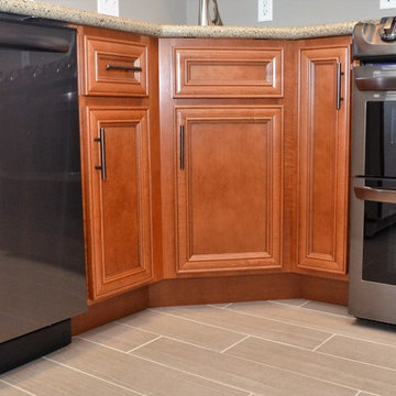 Knox, IN. Kountry Wood Products, Rustic Royal Maple Kitchen
