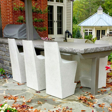 Stone Bar Stool Custom for Hinsdale, IL Residence