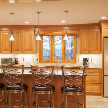 Traditional/Transitional Natural Cherry Kitchen Remodel w/HollinsbrookCountertop