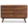 Baxton Studio Sierra Mid-Century Modern Brown Wood 6-Drawer Dresser