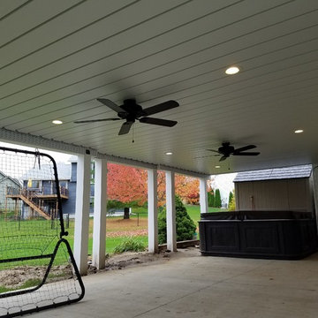 Timbertech White Accent Deck with Glass and Ceiling