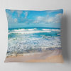 Indian Ocean Panoramic View Seashore Throw Pillow, 16"x16"