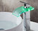 LED Waterfall Glass Spout Single Hole Single Handle Bathroom Vessel Sink Faucet