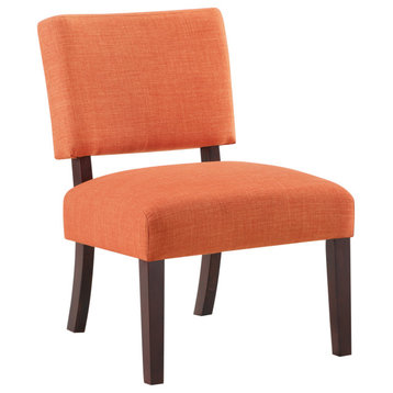 Jasmine Accent Chair, Tangerine Fabric
