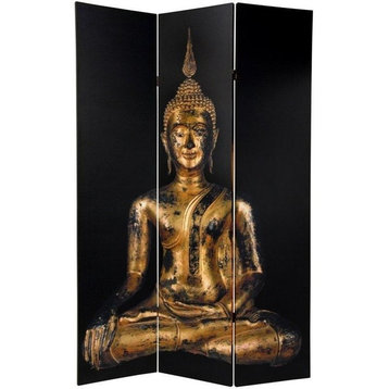 6' Tall Double Sided Thai Buddha Room Divider