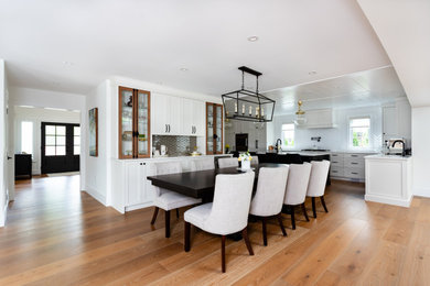 Transitional dining room photo in Vancouver