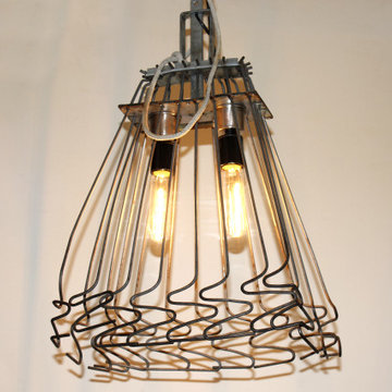 Ceiling Light from Recycled Neuman Chimney Cleaner