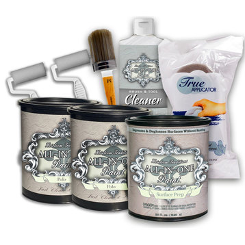 ALL-IN-ONE Paint 2 Quart Cabinet Paint Bundle - Polo (Dark Navy)