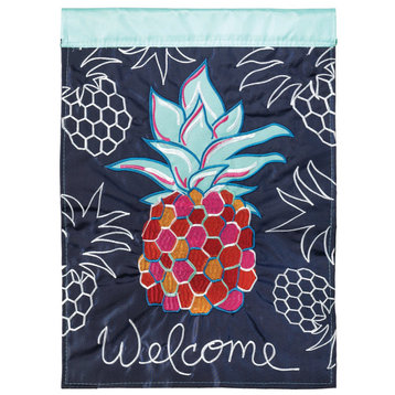 Flag  Double Applique  Whimsy Pineapple Polyester Large