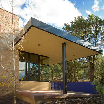 Modern Southwestern Portal / Porch with Accent Colors