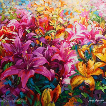 Floral art, Floral Painting ,Original Paintings for Sale by Leon Devenice