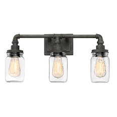 Quoizelchild Bathroom Vanity Lights Houzz Quoizel Squire Bath Light Rustic Black Bathroom Vanity Lighting