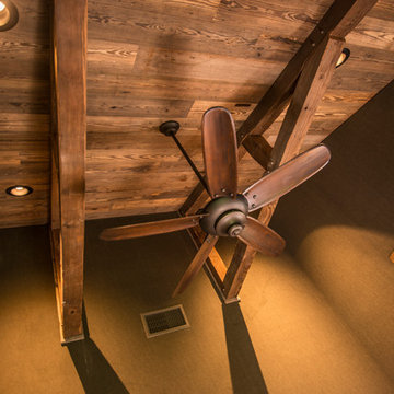 Wyoming Ranch Project - (WeatheredBlend Timbers and Weathered Pine Ceiling)