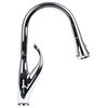 Cosmo Modern Luxury High Arc Pull-Down Tap Mixer Kitchen Faucet, Chrome