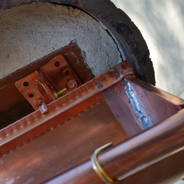 5 inch Half Round (Seamless) Copper With Circles and Shanks, Agoura Hills