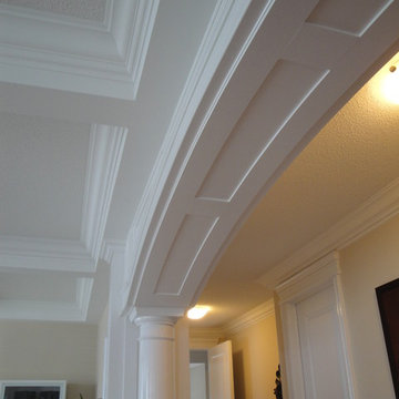 Richmond Hill Waffled Ceiling, Wainscotting, Opening, Columns,