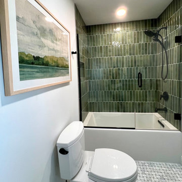 Nature's Palette: A Gorgeous Green Guest Bath Makeover