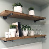 Teton Industrial Rustic Floating Shelf - Modern Farmhouse Shelf - Open Shelving