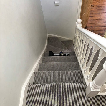 Striped Carpet To Stairs