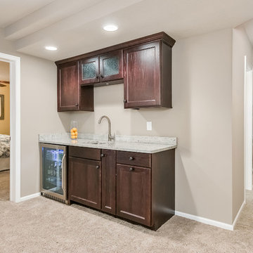 Basement Bar, Bedroom and Stairs