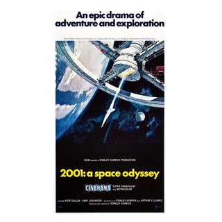 2001, A Space Odyssey U Print, 24.00 x 36.00 - Midcentury - Prints And