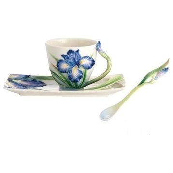 Eloquent Iris Cup Saucer Spoon