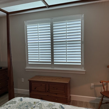 Bedroom plantation shutters with tilt rods | Del Webb at Tradition, Port St. Lu