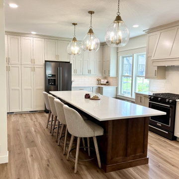 Accessible Beige and Maple Mocha Kitchen Design