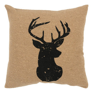 Homey Cozy Christmas Reindeer Throw Pillow Cover & Insert - On