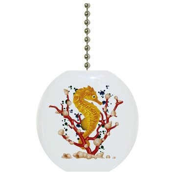 Yellow Seahorse Ceiling Fan Pull