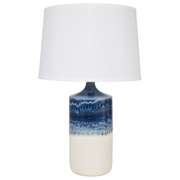 House of Troy GS110-DWM Scatchard Table Lamp in Decorated White Matte