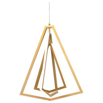 AFX GNAP27L30D1 Gianna 24"W LED Abstract Chandelier - Gold