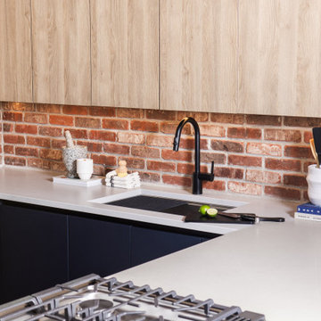 South Loop Loft Kitchen Remodel | Industrial Brick & Timber | Chicago
