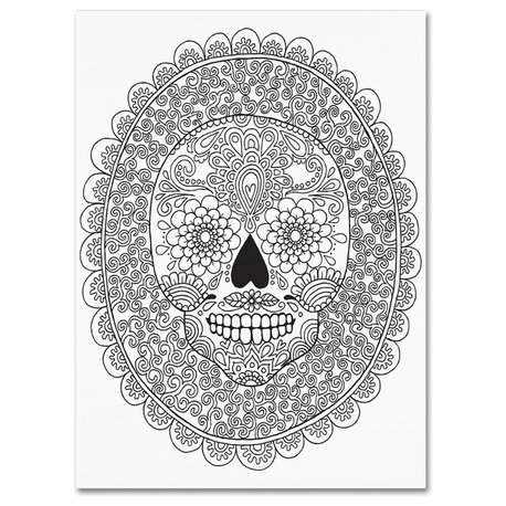 Hello Angel 'Candy Skull' Canvas Art, 19x14