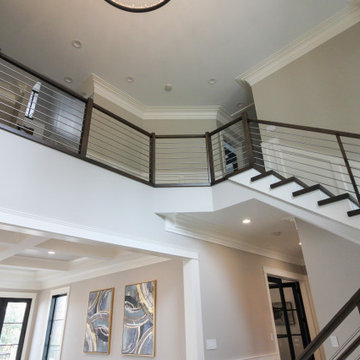 Project #72 | Modern Staircase with Horizontal Steel Rod Railing