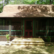 OUR NEW SCREENED PORCH AT CABIN