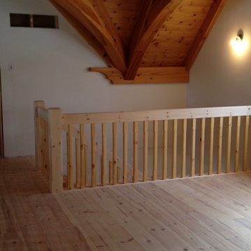 Pine Scandinavian Style Stair with a Clear Finish