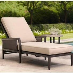 Greystone Patio Chaise Lounge, Sparrow - Outdoor Chaise Lounges
