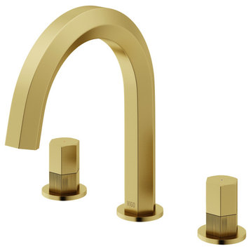 VIGO Hart 2-Handle Bathroom Faucet, Matte Brushed Gold