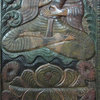 Consigned Buddha Door Panel Reclaimed Wood Carved Wall Panel